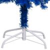 vidaXL K&uuml;nstlicher Weihnachtsbaum Beleuchtung & Kugeln Blau 210 cm