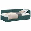 vidaXL Eckbettgestell mit Matratze Dunkelgr&uuml;n 90 x 190 cm Stoff