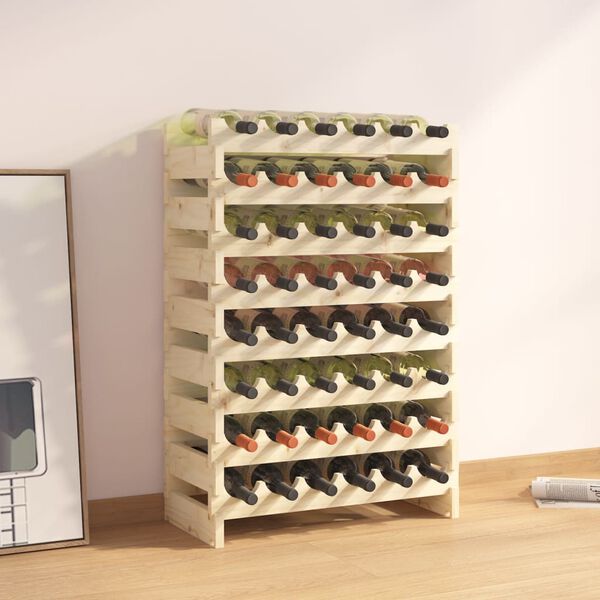 vidaXL Weinregal 65x29x90 cm Massivholz Kiefer