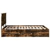 vidaXL Bettrahmen Ger&auml;ucherte Eiche 150 x 200 cm Ingenieurs Holz