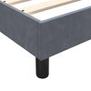 vidaXL Boxspringbett mit Matratze & LED Dunkelgrau 90x210 cm Samt