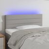 vidaXL LED Kopfteil Hellgrau 90x5x78/88 cm Stoff