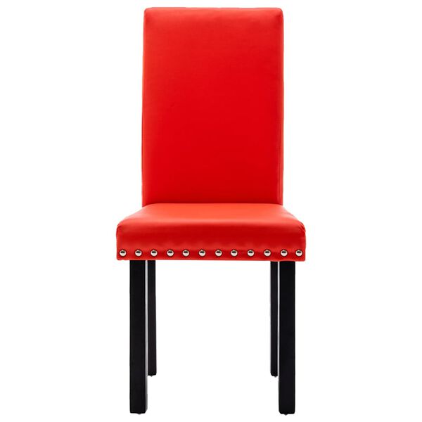 vidaXL Esszimmerst&uuml;hle 4 Stk. Rot PVC