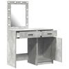 vidaXL Schminktisch mit T&uuml;r 2 pcs Grau 50 x 41 x 135 cm Holzwerkstoff