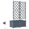 vidaXL Garten-Pflanzgef&auml;&szlig; 2 pcs Hellgrau Stahl