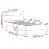 vidaXL Bettrahmen mit LED Artisan-Eiche 75 x 190 cm Holzwerkstoff