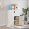 vidaXL Aktenschrank Wei&szlig; 90x40x110 cm Stahl