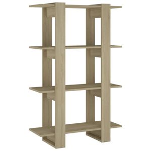 vidaXL B&uuml;cherregal/Raumteiler Sonoma-Eiche 80x30x123,5 cm