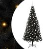 vidaXL Weihnachtsbaum Schwarz 210 cm PVC