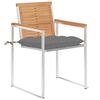 vidaXL Gartenst&uuml;hle 6 Stk. mit Kissen Massivholz Teak