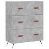 vidaXL Kommode Betongrau 69,5x34x90 cm Holzwerkstoff