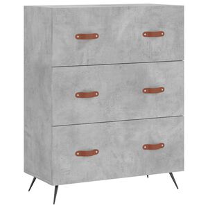 vidaXL Kommode Betongrau 69,5x34x90 cm Holzwerkstoff