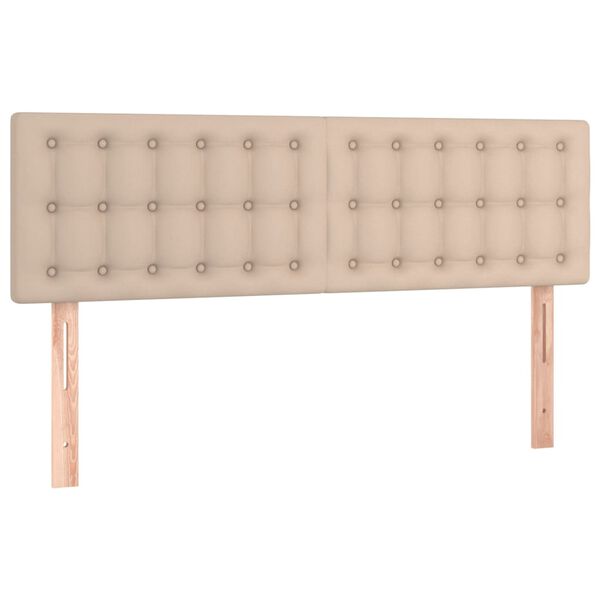 vidaXL Kopfteile Cappuccino-Braun 144x5x78/88 cm Kunstleder