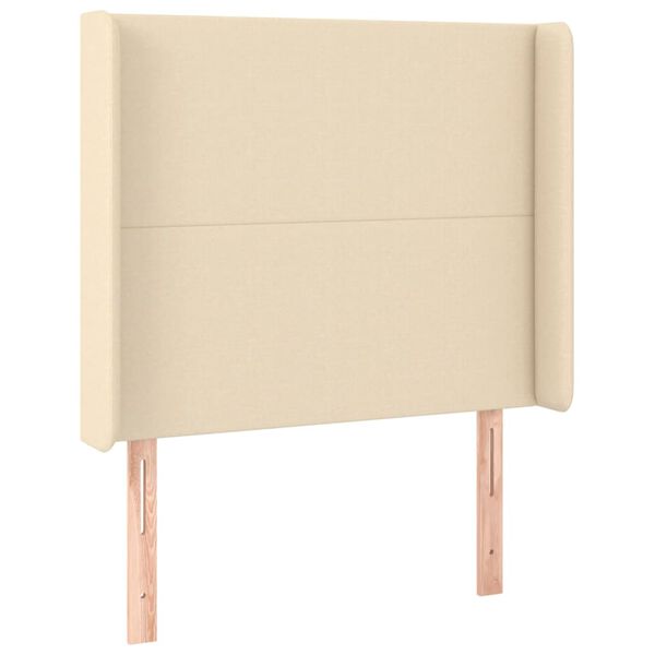vidaXL LED Kopfteil Creme 93x16x118/128 cm Stoff