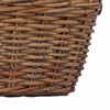vidaXL Blumentopfkorb mit Speicher 2 pcs Braun Lacak Rattan