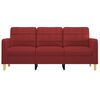 vidaXL 3-Sitzer-Sofa Weinrot 180 cm Stoff