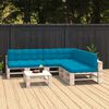 vidaXL Palettensofa-Auflagen 7 Stk. Blau