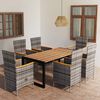 vidaXL 7-tlg. Garten-Essgruppe Grau