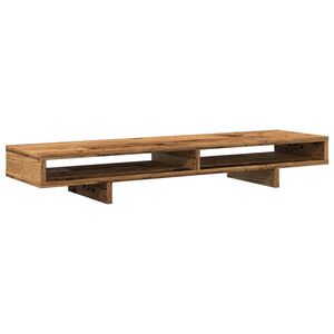 vidaXL Monitorst&auml;nder Altholz-Optik 100x27x15 cm Holzwerkstoff