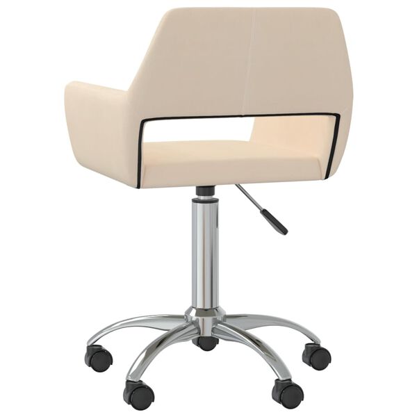 vidaXL B&uuml;rostuhl Drehbar Creme Stoff