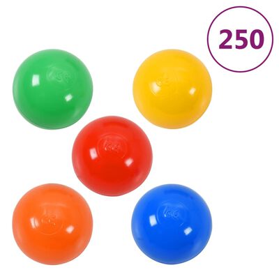 vidaXL Spielbälle für Baby-Bällebad 250 Stk. Mehrfarbig