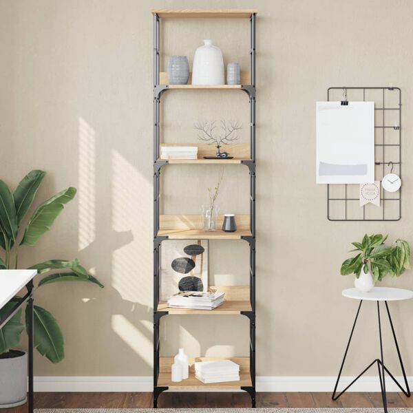 vidaXL B&uuml;cherregal Sonoma-Eiche 50 x 33 x 188,5 cm Holzwerkstoff