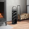 vidaXL 5-teiliges Kaminbesteck-Set 23 x 15 x 66 cm Stahl