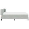 vidaXL Boxspringbett mit Matratze Hellgrau 160 x 200 cm Samt