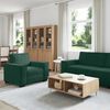 vidaXL 3-tlg. Sofagarnitur mit Kissen Dunkelgr&uuml;n Samt
