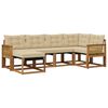 vidaXL Outdoor-Sofagarnitur 6 stk. Natur und Beige