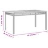 vidaXL 3-tlg. Garten-Essgruppe mit Kissen Grau Poly Rattan
