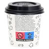 vidaXL Pappbecher mit Deckel 120 ml 250 Stk. Wei&szlig; und Schwarz