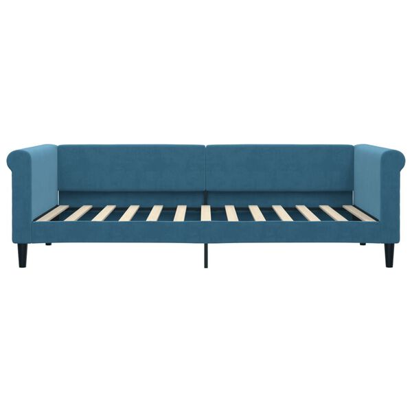 vidaXL Tagesbett mit Matratze Blau 90x200 cm Samt