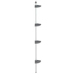 vidaXL Teleskop-Eckregal 4 Etagen Silbern Aluminium