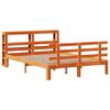 vidaXL Bettgestell mit Kopfteil ohne Matratze Wachsbraun 120x200 cm