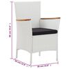 vidaXL Gartenst&uuml;hle 2 Stk. Wei&szlig; Poly Rattan