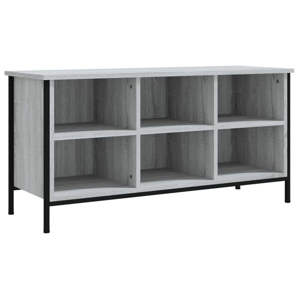 vidaXL Schuhregal Grau Sonoma 100x35x50 cm Holzwerkstoff