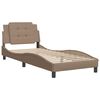 vidaXL Bettgestell ohne Matratze "Zadar" Cappuccino-Braun 90x200 cm Kunstleder