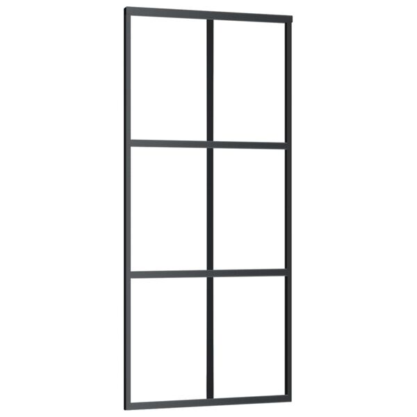 vidaXL Schiebet&uuml;r mit Beschlag ESG-Glas & Aluminium 90x205 cm