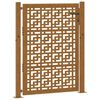 vidaXL Gartentor 100x150 cm Verwitterungsstahl Kreuzdesign