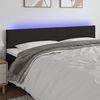 vidaXL LED Kopfteil Schwarz 180x5x78/88 cm Stoff