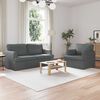 vidaXL Sofa 140cm 2 pcs Dunkelgrau Metall