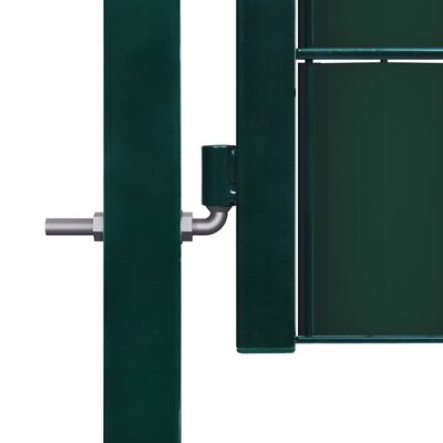 vidaXL Zauntor PVC und Stahl 100x164 cm Grün