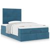 vidaXL Ottoman-Bett mit Matratzen Dunkelblau 120x190 cm Samt
