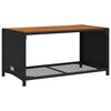 vidaXL 4-tlg. Garten-Sofagarnitur mit Kissen Schwarz Poly Rattan