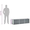 vidaXL Garten-Hochbeet Verzinkter Stahl 240&times;40&times;45 cm Grau