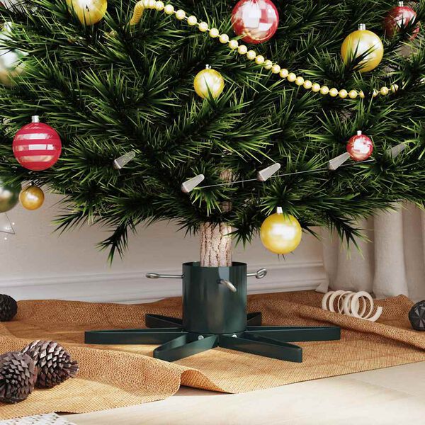 vidaXL Weihnachtsbaumst&auml;nder 1.73 Gr&uuml;n 50 x 50 x 15,5 cm Stahl