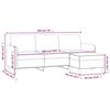 vidaXL 3-Sitzer-Sofa mit Hocker Creme 180 cm Samt