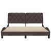vidaXL Bettgestell ohne Matratze Dunkelbraun 160x200 cm Stoff
