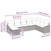 vidaXL Garten-Sofa-Set 8 pcs Beige 55 x 62 x 69 cm Poly Rattan